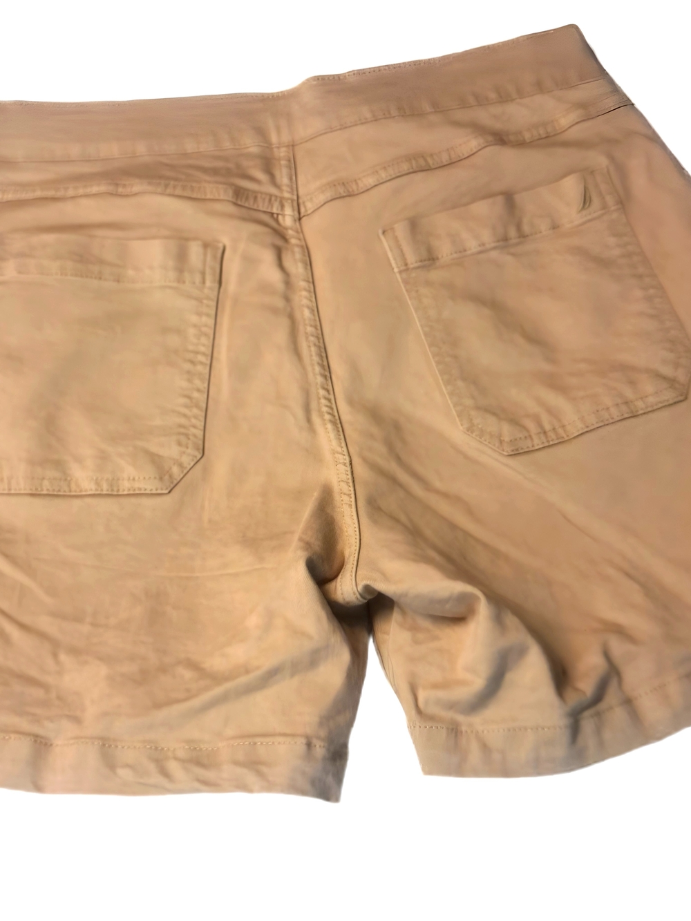 Nautica Women's Beige High-Rise Casual Shorts - Picture 2 of 4